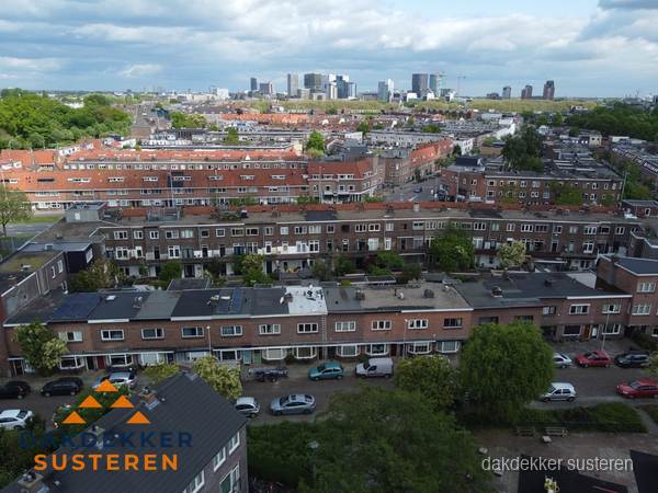 Luchtfoto van daken in woonwijk Susteren Luchtfoto van daken in woonwijk Susteren